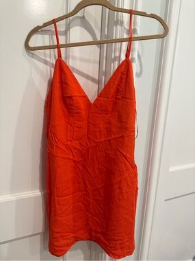 superdown Vibrant Orange Drawstring Slip